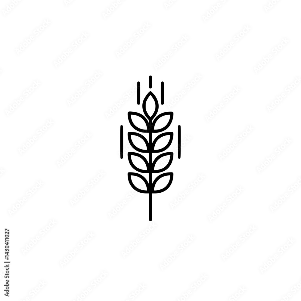 Fototapeta premium Wheat Icon