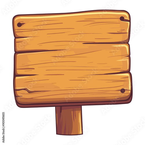 Empty wooden sign illustration vector art vector