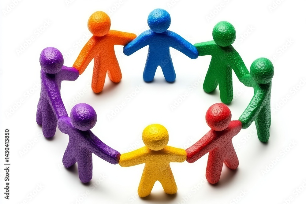 In flat design, an icon of a group of people on a white background signifies a professional network, a community of colleagues, and a team that works together and communicates through chat In flat design, an icon of a group of people on a white background signifies a professional network, a community of colleagues, and a team that works together and communicates through chat