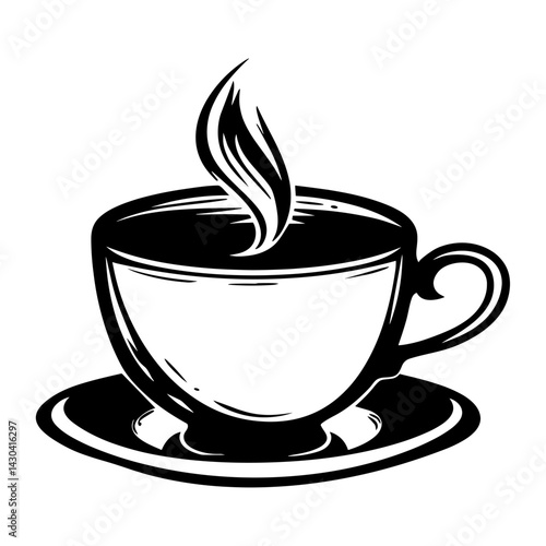 Tea cup icon illustration beverage coffee vector