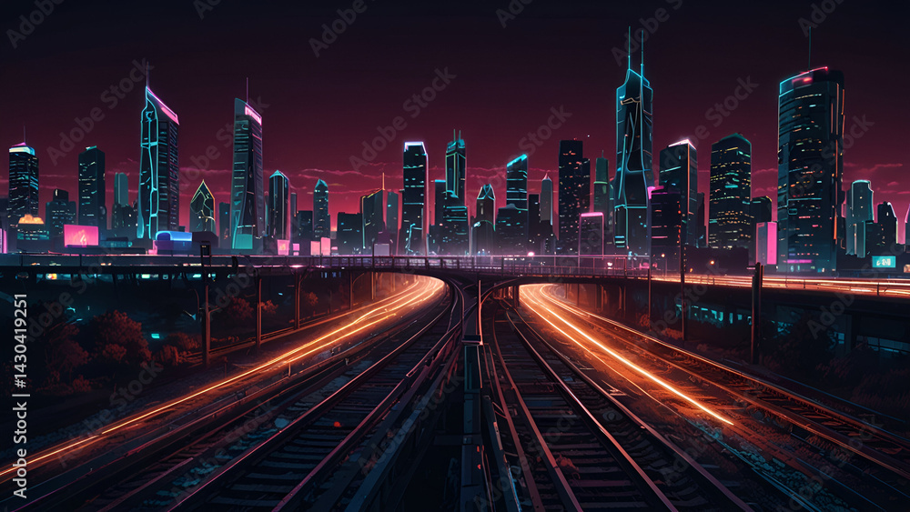 Fototapeta premium hong kong skyline at night