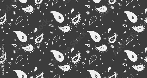 Indian delicate of cool art. Pastel decoration color paisley. Surreal swirl of sparse image.