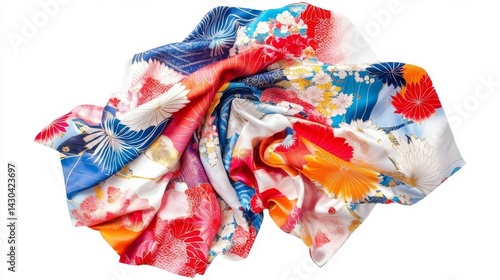 colorful scarf isolated on white
