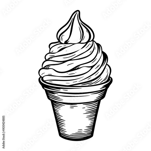 A Frozen Treat dessert cream black vector