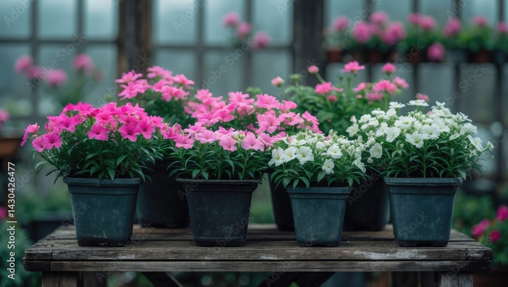 Seedling pack of flowers for greenhouse transplanting into a vibrant home garden Seedling pack of flowers for greenhouse transplanting into a vibrant home garden