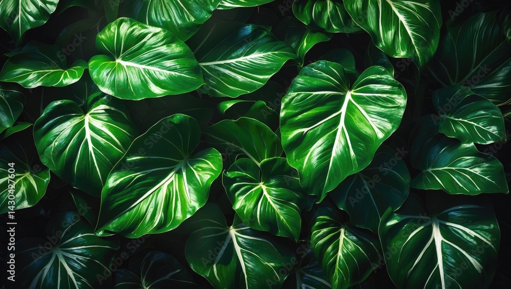 custom made wallpaper toronto digitalNature-inspired green leaves background with detailed closeup texture