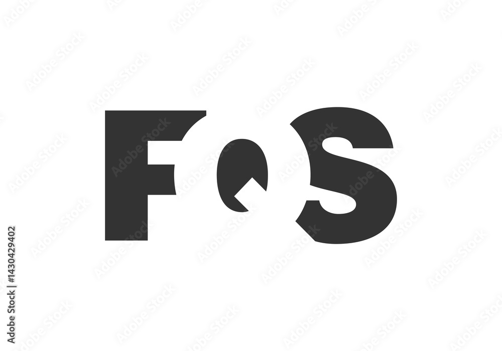 FQS logo design. Initial letter F Q S bold font style for tech startups, consulting, corporate branding. Creative company name, headlines typography identity, trendy logotype. FQS logo design. Initial letter F Q S bold font style for tech startups, consulting, corporate branding. Creative company name, headlines typography identity, trendy logotype.