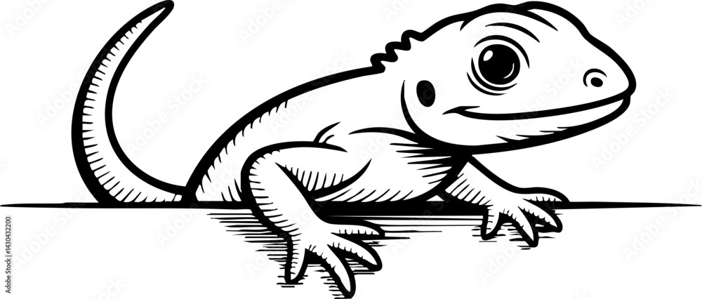 Curious Lizard Illustration Curious Lizard Illustration