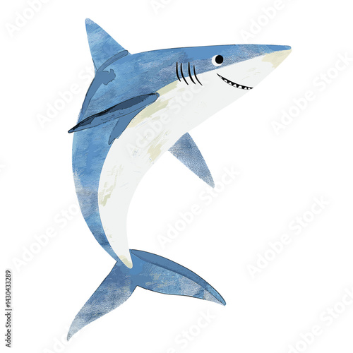 Cute shark animal illustration vector