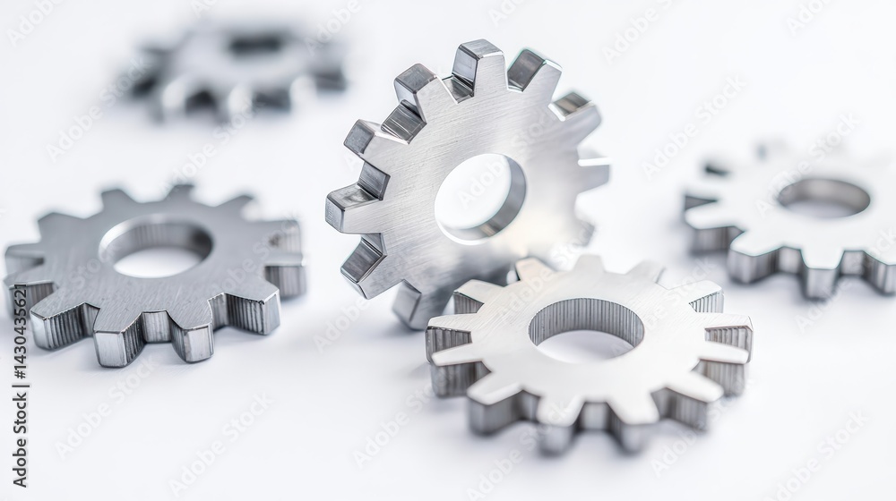 A series of interconnected gears turning smoothly, representing efficiency and teamwork