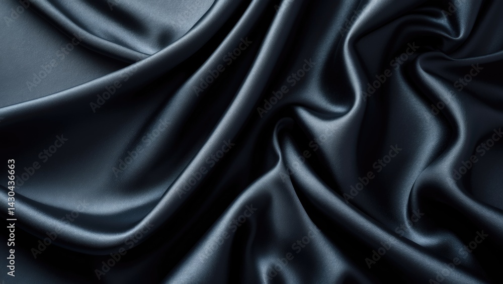 Black grey satin fabric with textured pattern on background Black grey satin fabric with textured pattern on background