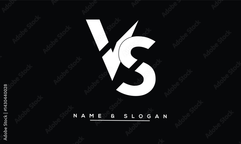 SV, VS Abstract Letters Logo Monogram SV, VS Abstract Letters Logo Monogram