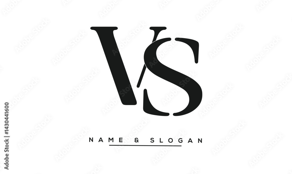 SV, VS Abstract Letters Logo Monogram