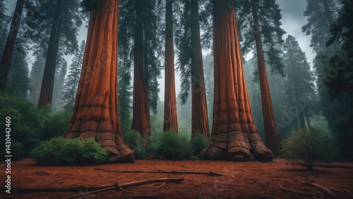 Vibrant Sequoia Trees in California's National Park