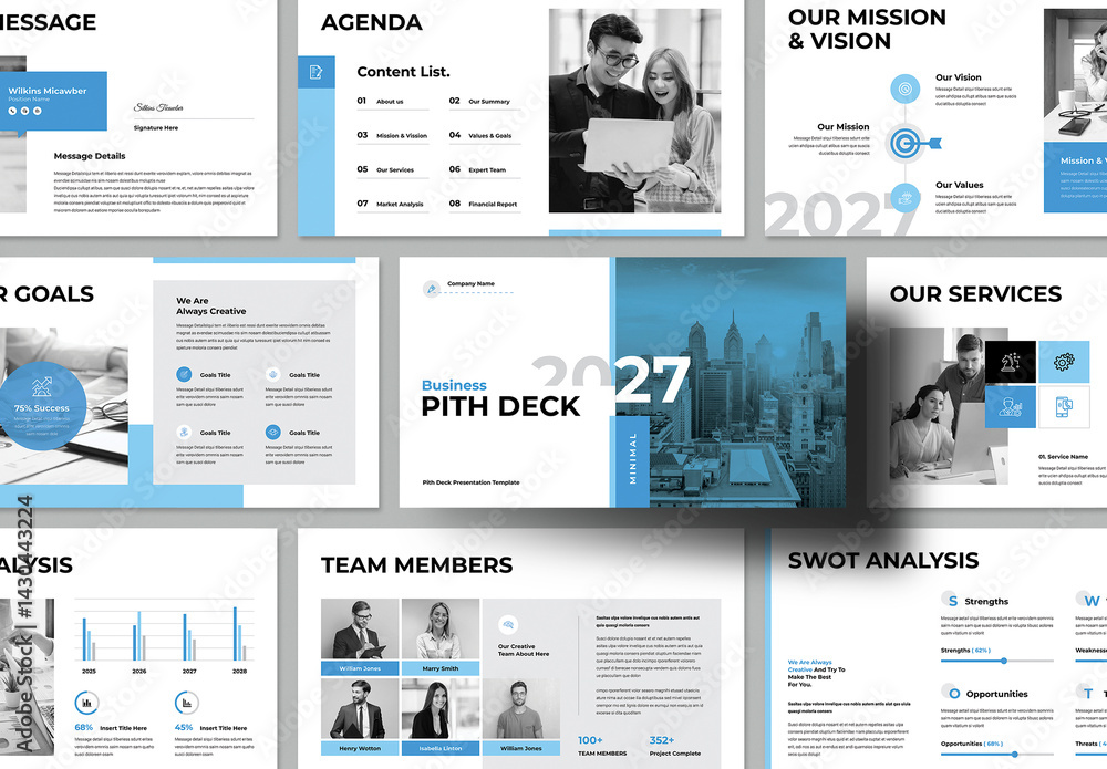 Pitch Deck Presentation Template Stock Template | Adobe Stock