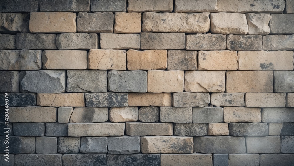 Expansive majestic ancient castle stone wall with panoramic background and space for design Expansive majestic ancient castle stone wall with panoramic background and space for design