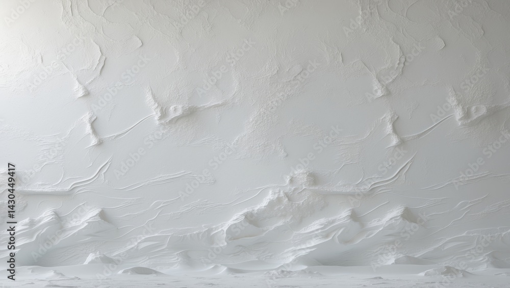 Obraz premium White textured plaster pattern with abstract background and space for text