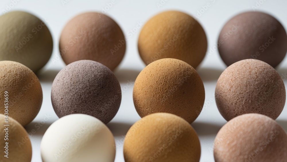 Round white chocolate truffle ball covered in cocoa powder Round white chocolate truffle ball covered in cocoa powder