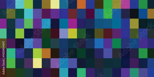 Dark colors vector blurry rectangular background. Geometric background in square style with gradient.