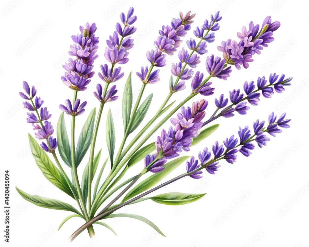 Fototapeta premium lavender flowers isolated on white