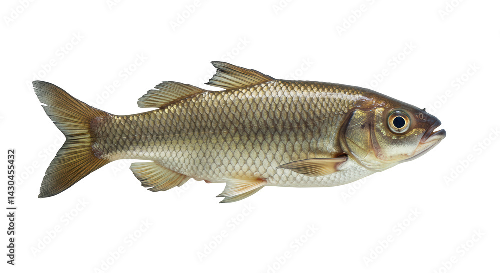 Isolated Freshly Caught Carp Fish Isolated Freshly Caught Carp Fish