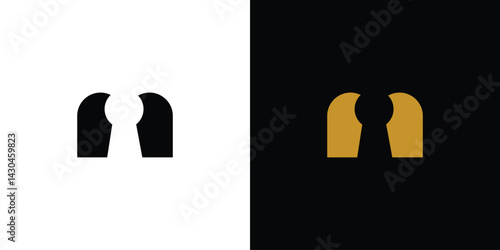  Simple and unique The initial M key logo design