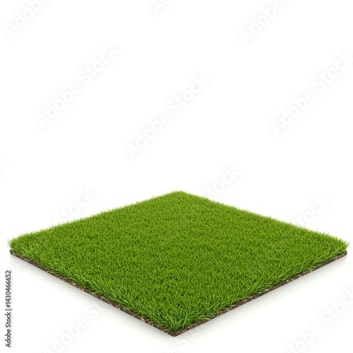green grass tile flag on a white background
