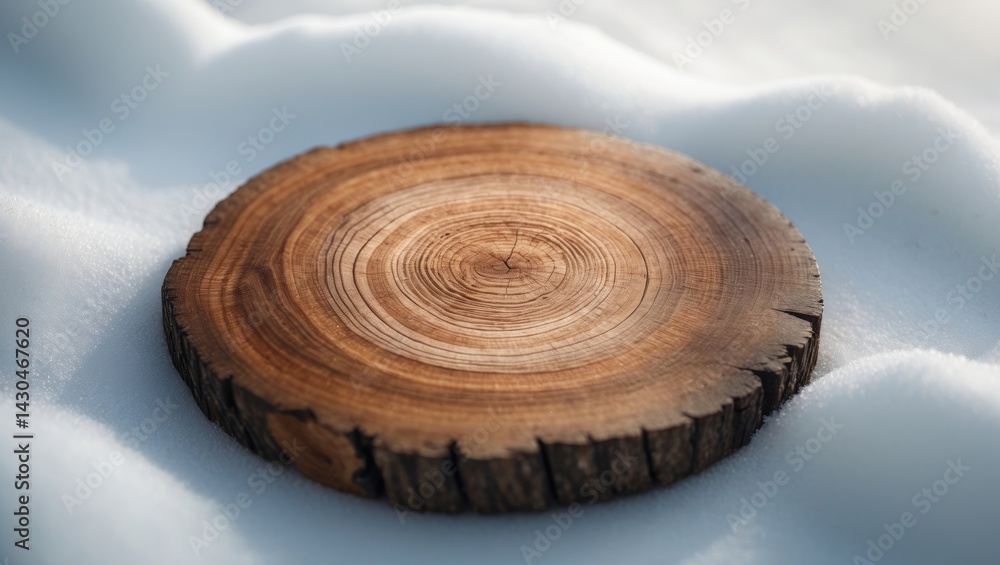 empty round wooden chopping board