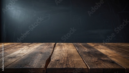 Obraz na płótnie wooden tabletop and shadowy area w salonie