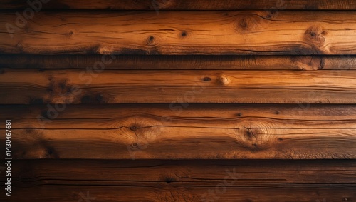 Obraz na płótnie Wooden logs forming a wall. Detailed view of two logs in a log house texture w salonie