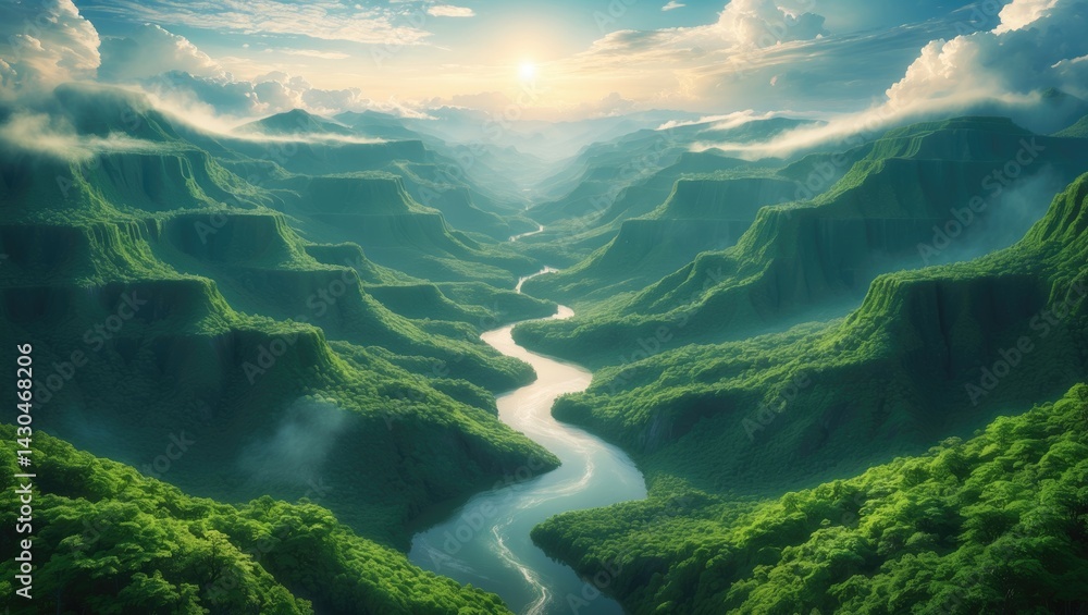 Celebrating World Environment Day: A Panoramic View of Forested Mountain Ranges