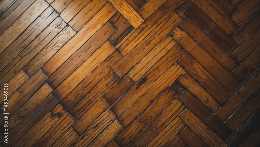 Wooden parquet flooring backdrop with vintage style for interior design