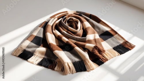 Obraz na płótnie Wool scarf placed on a white background. w salonie