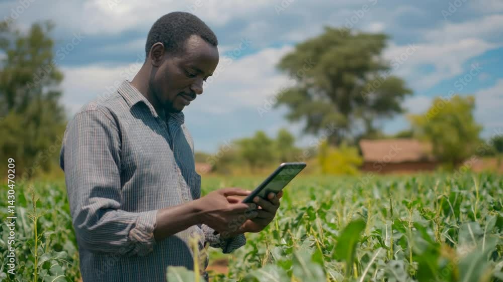 African Farmer Utilizing Technology in Agriculture African Farmer Utilizing Technology in Agriculture