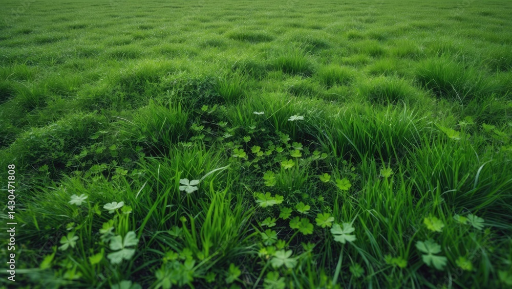 Obraz premium Vibrant green summer background with abstract leaf patterns