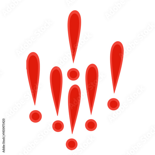 Hand Drawn exclamation marks vector 