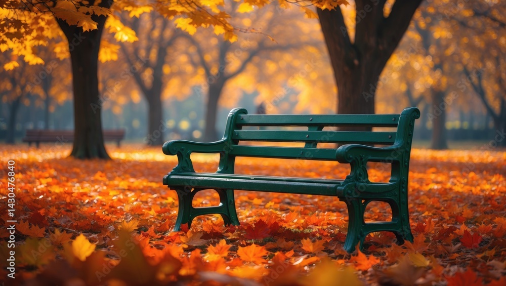 Park bench made of wood