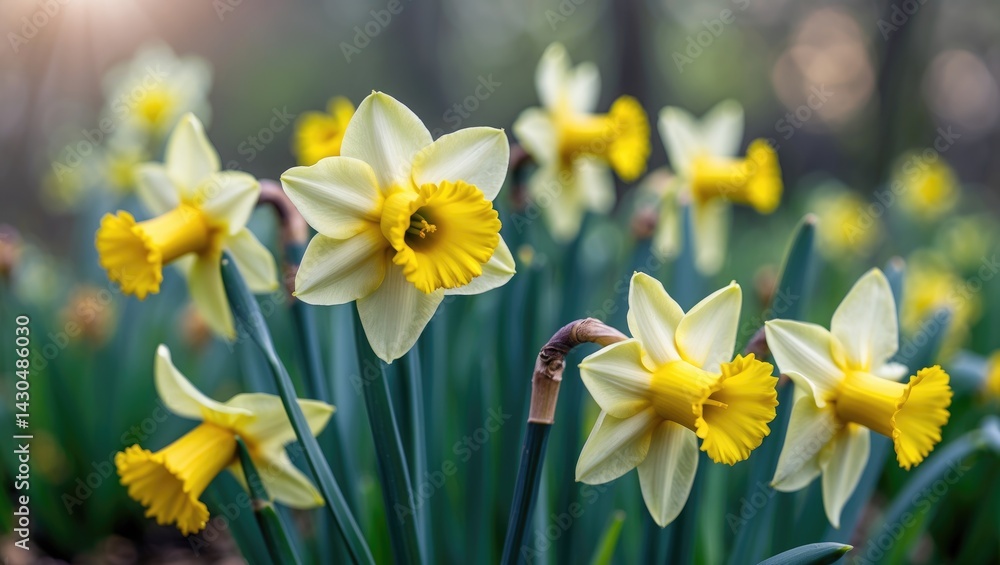Yellow narcissus flower Yellow narcissus flower