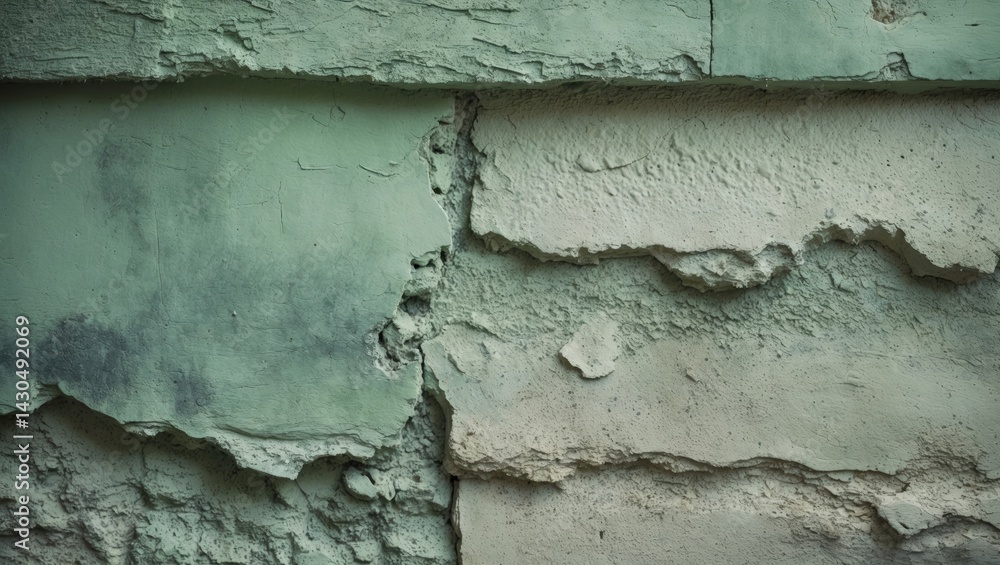 Closeup of textured plaster surface with cracks and weathered details as background Closeup of textured plaster surface with cracks and weathered details as background