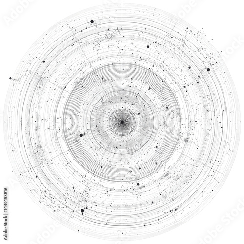 Abstract Circular Pattern Cosmic Mandala