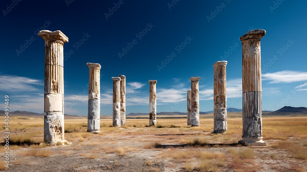 Ancient Columns in Desert Ancient Columns in Desert