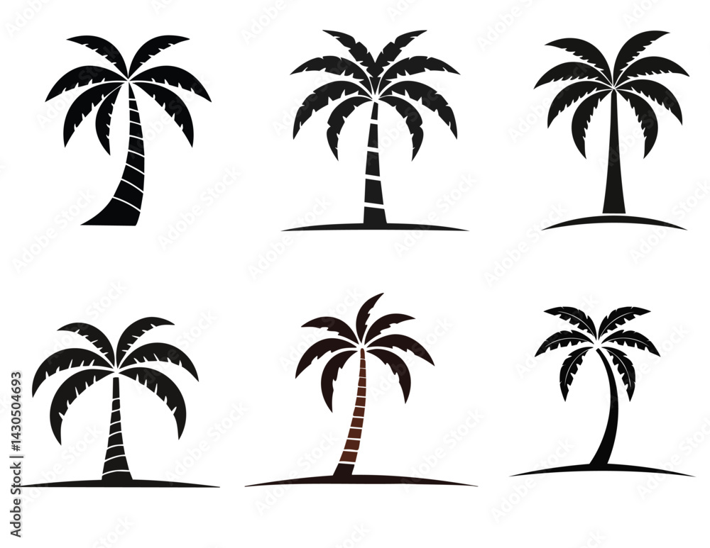 Fototapeta premium palm trees silhouettes