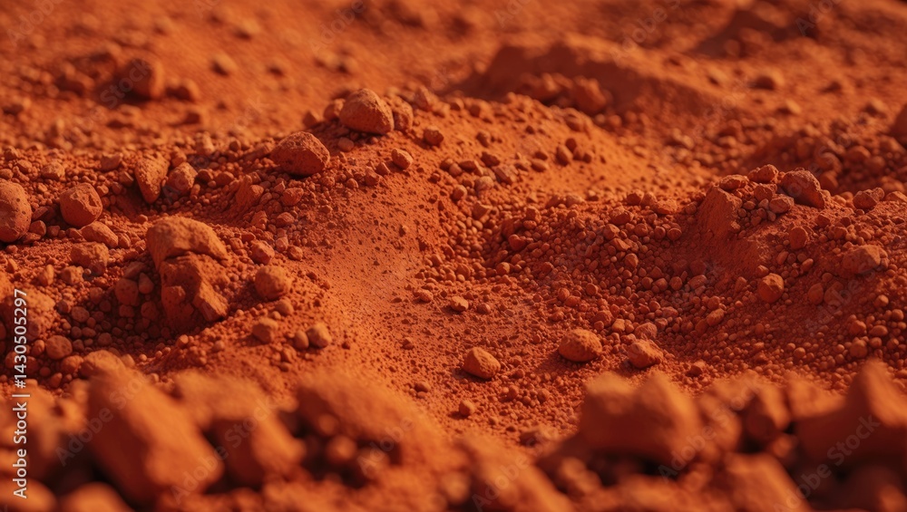 Texture of red clay and dirt