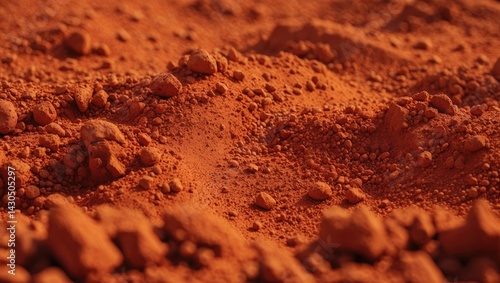 Texture of red clay and dirt