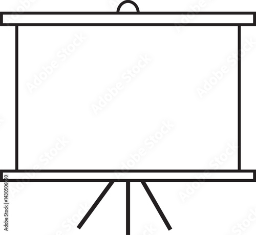 Whiteboard vector icon, outline icon, can be used for website, image,