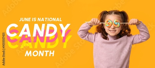 Cute little girl with lolli...