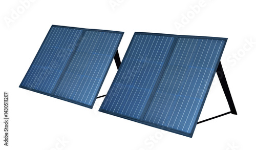 Two portable foldable solar panel