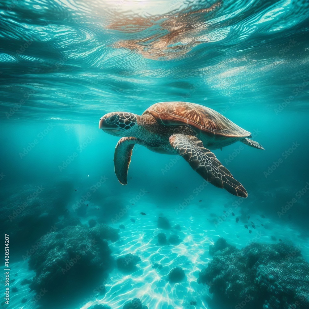 Obraz premium A sea through turquoise waters-2