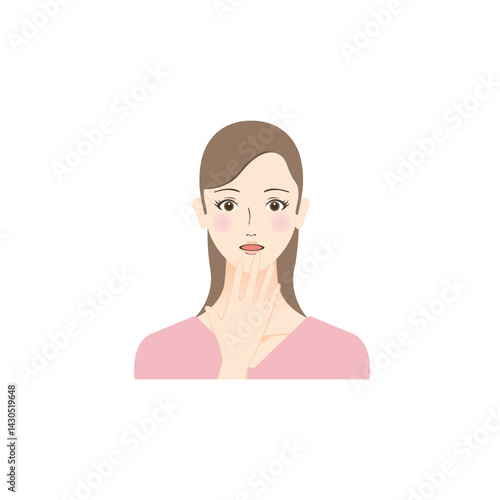 驚く仕草の女性
