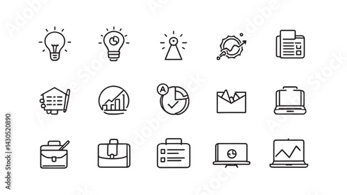 Business Vision line art creative design for modern businesses